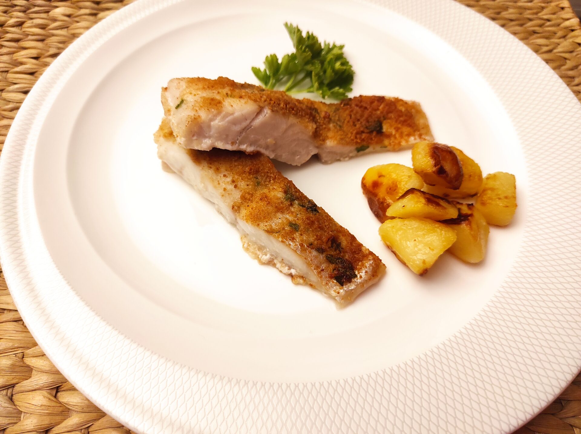 pesce persico gratinato al forno