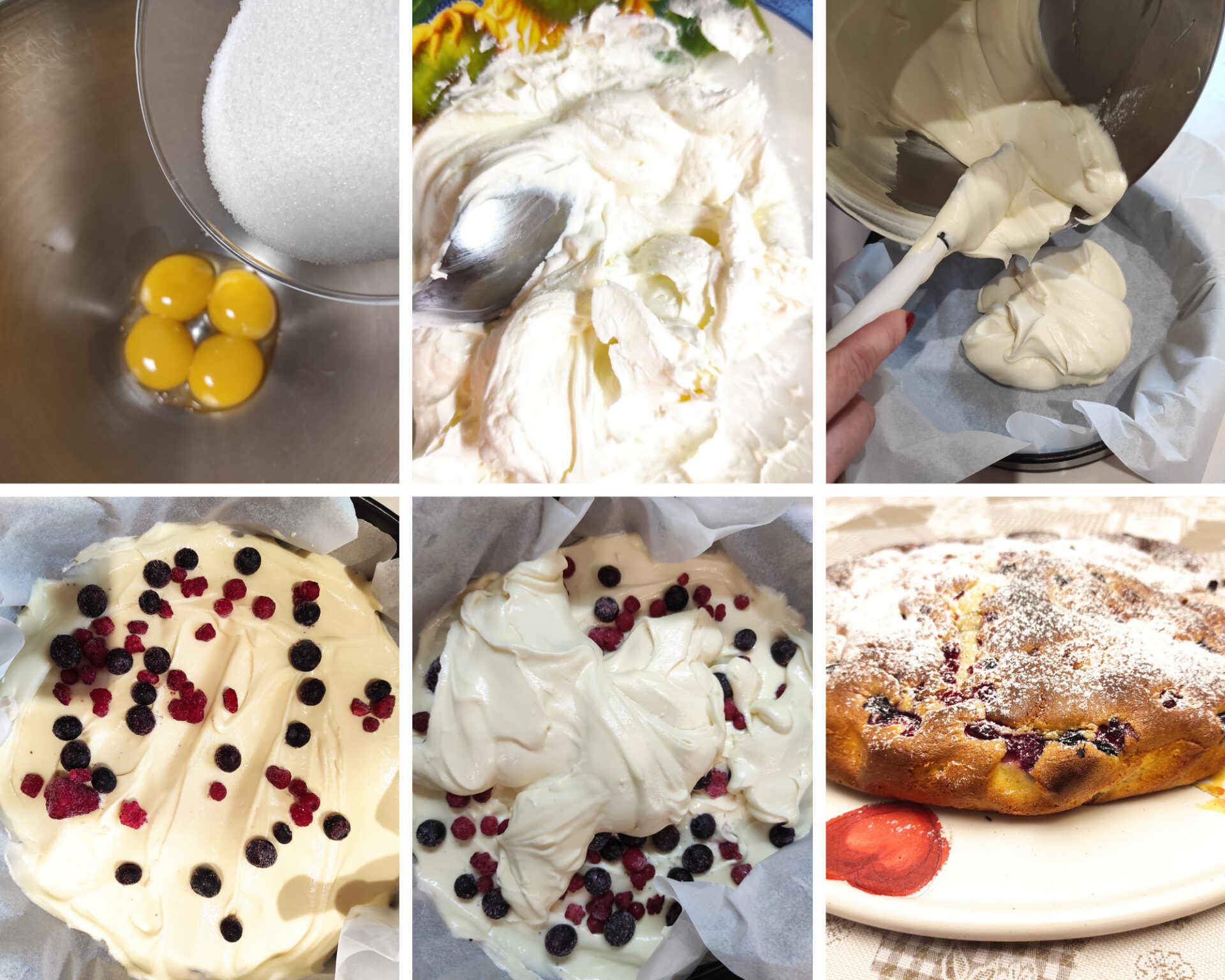 passaggi torta ai frutti di bosco e mascarpone