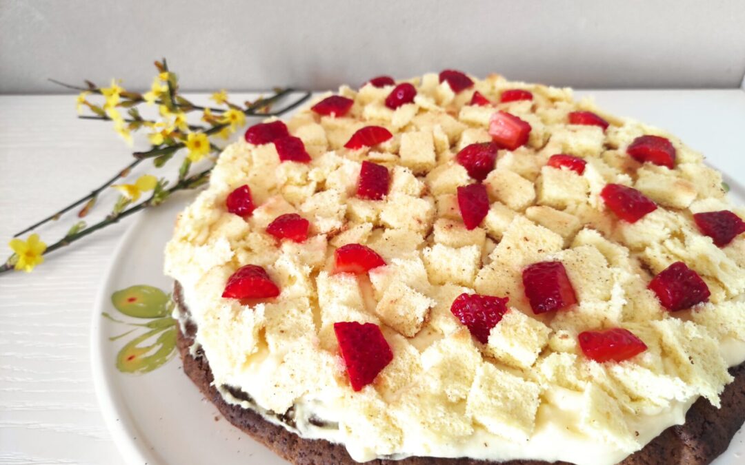 Torta mimosa con le fragole senza glutine